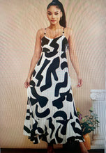 Abstract Print Maxi Dress